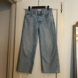 Madewell Low-Slung baggy Crop Jeans (Size 24 Petite)